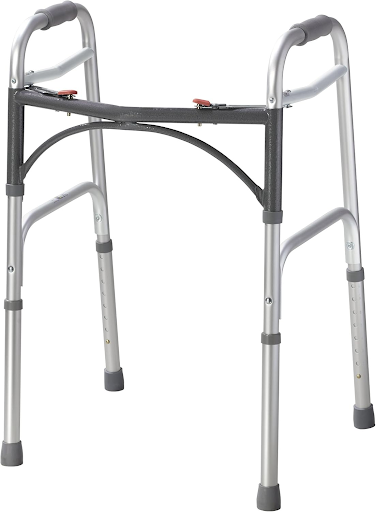 1. Drive Medical Deluxe Two-Button Folding Walker