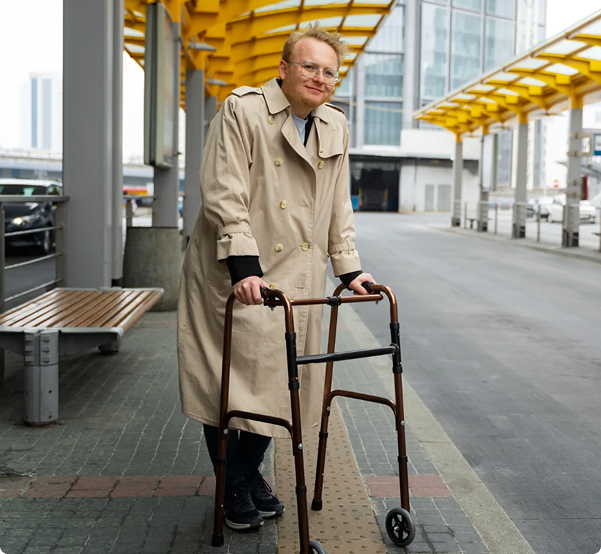 Person using a walker